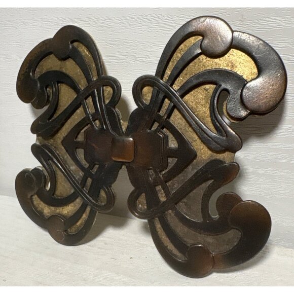 Yves St Laurent Belt Buckle Butterfly Ornate Details Art Nouveau 1970's Lg Unise - Picture 4 of 16